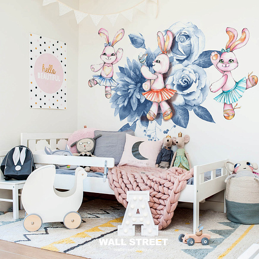 Фотообои в интерьере артикул Rabbit Room 10, RABBIT ROOM, Wall street
