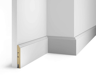Плинтус AP77, 100X16X2400 с пазом, Напольные плинтусы, Cosca Плинтус AP77, 100X16X2400 с пазом, Напольные плинтусы, Cosca