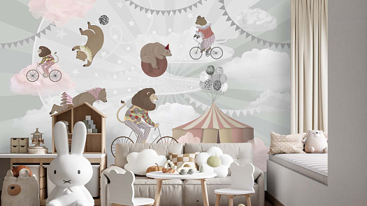 Обои в интерьере артикул CIRCUS 1 30851, CIRCUS, Wall street